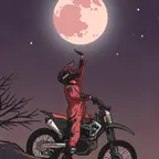 Motorradfahrt bei Nacht